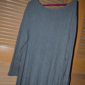 Falls Creek Dark Gray T-Shirt Dress 2X